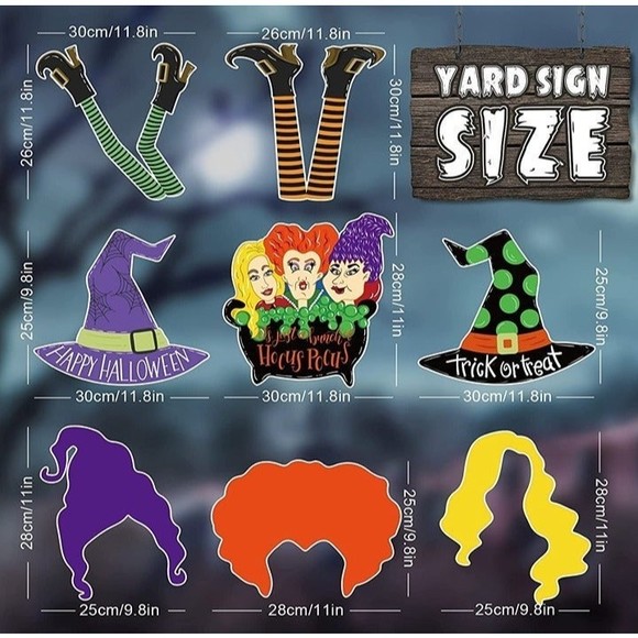 Halloween Witch Yard Sign Hocus Pocus #3 - Picture 3 of 4